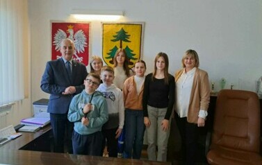 Wolontariusze z wizytą w Urzędzie Gminy Lelis