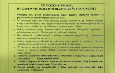 Ulotka dla rodzic&oacute;w