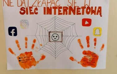 Plakat wykonany przez klasę sz&oacute;stą