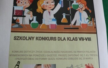 Plakat informujący o konkursie