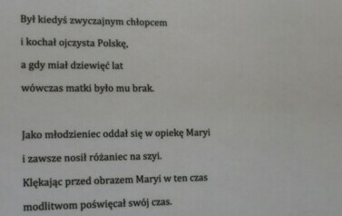 II miejsce &ndash; Julia Zyśk, kl. II a           część literacka, kategoria &ndash; kl. I &ndash; III