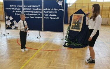 Maciek Choraży z kl. II b i Alicja Prusaczyk z kl. VI rozmawiają o młodości Kardynała Wyszyńskiego