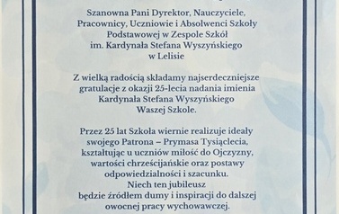 25 lat pod patronatem Kardynała Stefana Wyszyńskiego 3