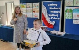 Paweł Orzechowski z kl. V z nagrodą za I miejsce