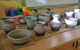 Prace garncarskie wykonane przez dzieci