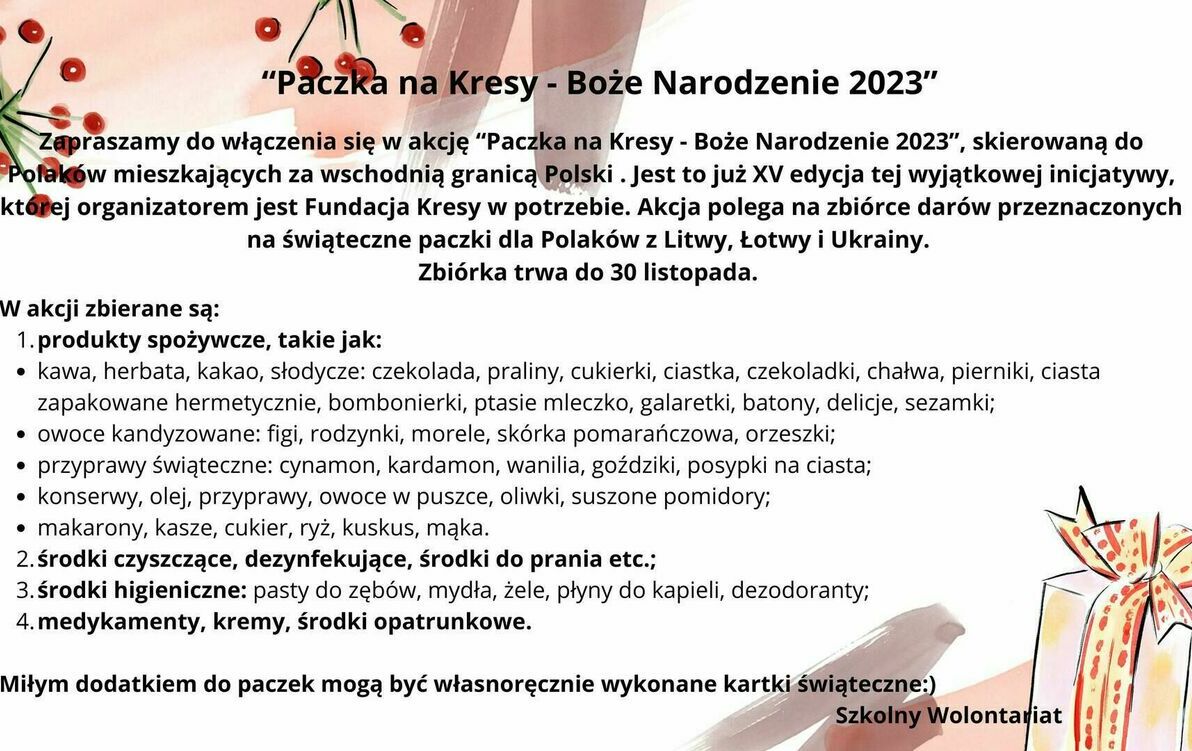 Zdjęcie do Paczka na Kresy - Boże Narodzenie 2023