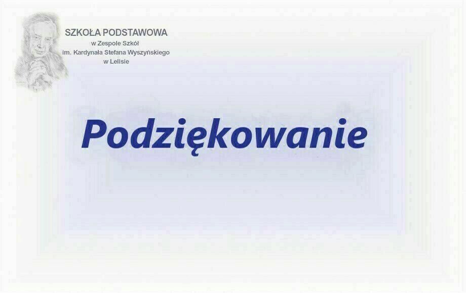 Zdjęcie do Podziękowanie